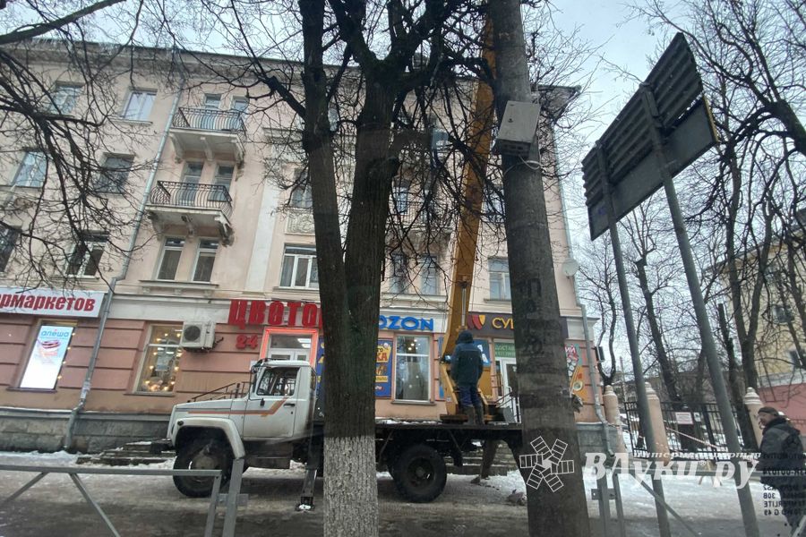 Великие Луки очищают от снега и сосулек (ФОТО)