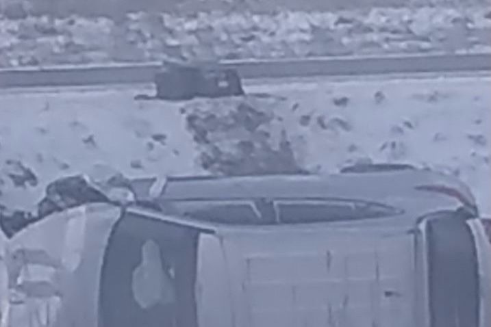 На дороге в Усвяты перевернулся автомобиль (ФОТО)