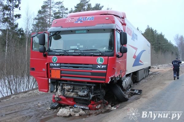 В Псковской области легковушка столкнулась с фурой (фото)