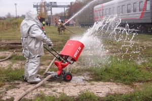 В Великих Луках тушили поезд (ФОТО)