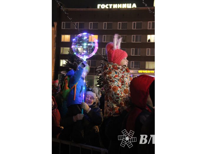 В Великих Луках зажглась новогодная ёлка (ФОТО)