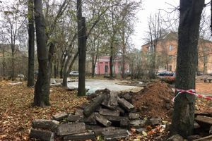 Ремонт в сквере на ул. Пушкина (ФОТО)