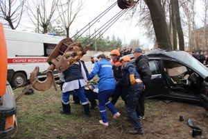 Молодого мужчину с места ДТП на пр-те Гагарина увезла скорая (ФОТО, ВИДЕО)