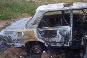 В Великих Луках горел автомобиль (ФОТО)