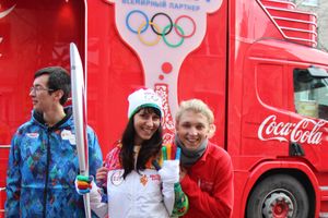 Эстафета Олимпийского огня в Изборске и Пскове