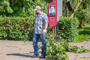 Небезразличные великолучане помогают убрать город после урагана (ФОТО)