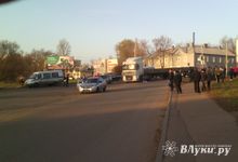 В Великих Луках фура насмерть сбила пешехода (фото)