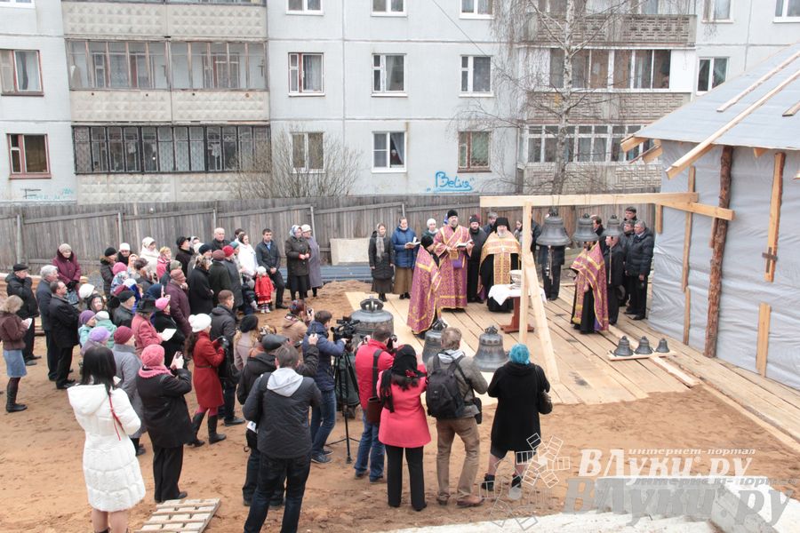 Освящение колоколов храма святителя Тихона
