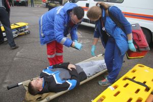 В Пскове прошла тренировка по ликвидации последствий ДТП (ФОТО)