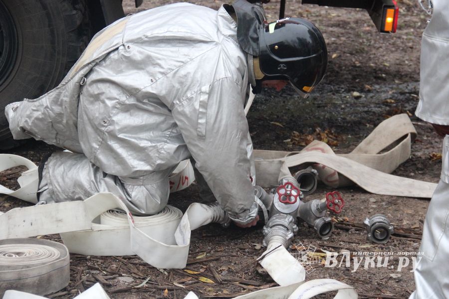 В Великих Луках тушили поезд (ФОТО)