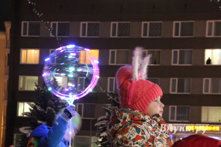 В Великих Луках зажглась новогодная ёлка (ФОТО)