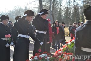 День защитника отечества в Великих Луках отметили памятным митингом и салютом