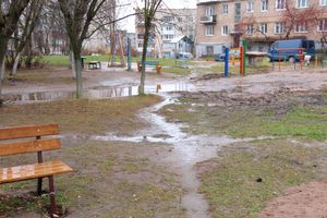 Заместитель губернатора области оценил спортивную площадку в Великих Луках, но еще больше — грязь и ямы (ФОТО)