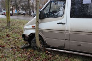 На улице Пушкина водитель врезался в дерево (ФОТО)