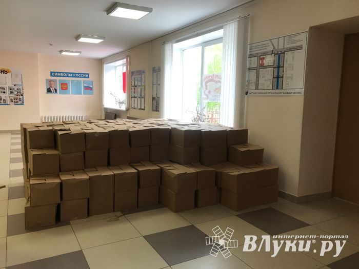 Великолукским школьникам стали раздавать продуктовые наборы (ФОТО)