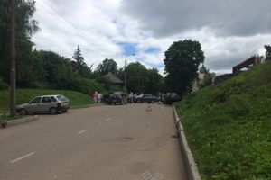 ДТП в Великих Луках: мерседес vs жигули (ФОТО)