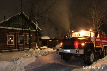 В Невеле горела баня (фото)