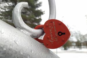 На «Яблоне любви» появились листочки-замочки (ФОТО)