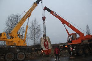 В районе деревни Булынино перевернулась бетономешалка (ФОТО)