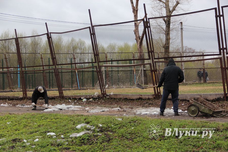 На острове Дятлинка проходит субботник