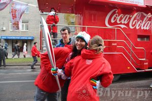 Эстафета Олимпийского огня в Изборске и Пскове