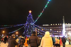 В Великих Луках зажглась новогодная ёлка (ФОТО)