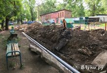 В Великих Луках, на территории детского сада №12, ведется замена отопительной системы (ФОТО)