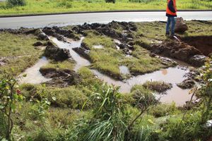 На ул. Гражданской – прорыв водовода (ФОТО)