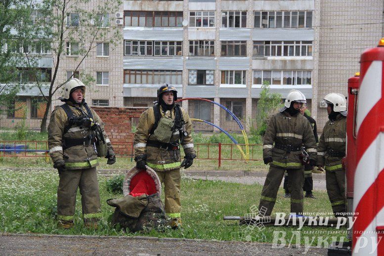 В Великих Луках прошли областные соревнования среди пожарных по спасению пострадавших