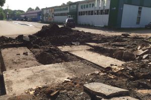 Дорога на проспекте Ленина перекрыта (ФОТО)