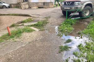 Великолучан беспокоит озеро во дворе дома (ФОТО)