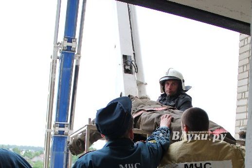 В Великих Луках прошли областные соревнования среди пожарных по спасению пострадавших