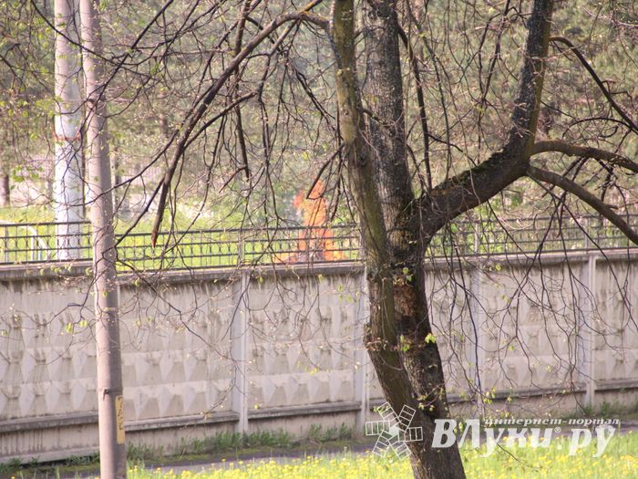 Фотофакт: не олимпийский огонь на стадионе «Великие Луки»