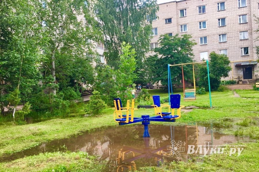 Великолучан беспокоит озеро во дворе дома (ФОТО)