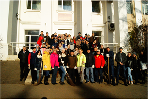 Коллектив ВЛГАФК принял участие в осеннем месячнике по благоустройству территорий (ФОТО)