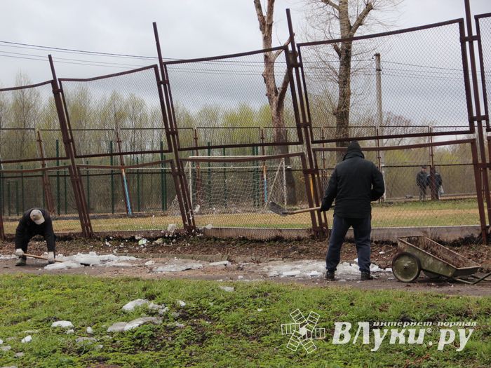 На острове Дятлинка проходит субботник