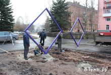 На площади Юбилейной появятся ладошки и ромбы (ФОТО)