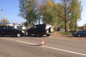 Фотофакт: На выезде из города произошло столкновение автомобилей