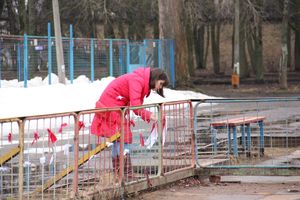 В Великих Луках в Парке культуры и отдыха полным ходом идёт подготовка празднования Масленицы (фото)