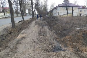 На улице Герцена идёт капитальный ремонт тротуаров (ФОТО)