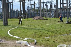 В Острове прошли учения по тушению условного возгорания на подстанции (ФОТО)