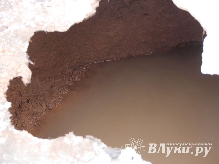 Фотофакт: провал асфальта на Гоголя в Великих Луках