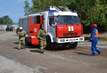 В Острове прошли учения по тушению условного возгорания на подстанции (ФОТО)