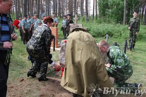 Торжественная церемония закладки Камня Памяти у деревни Каськово