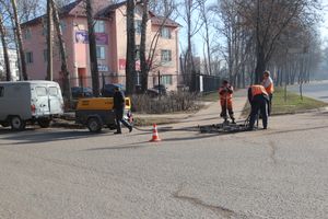 Ямочный ремонт на ул. Нелидовской (ФОТО)
