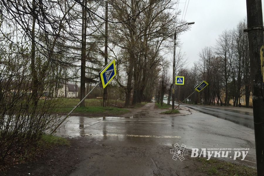 Кому помешали дорожные знаки в Великих Луках?