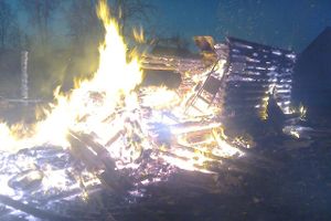 В Невельском районе сгорела баня (фото)