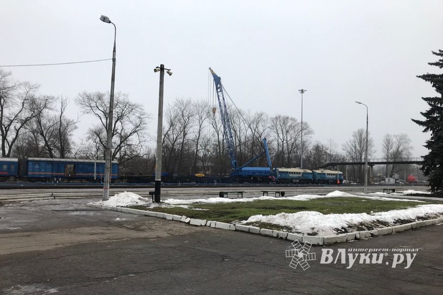 Необычный поезд можно было наблюдать на станции Великие Луки (ФОТО)