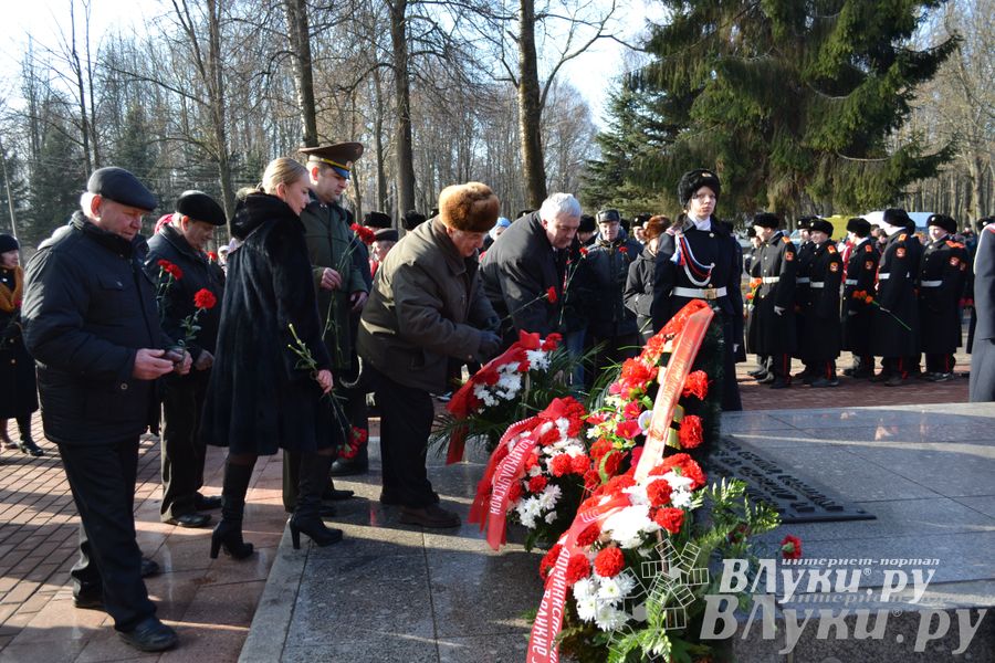 День защитника отечества в Великих Луках отметили памятным митингом и салютом