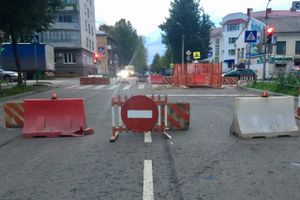 Ул. К. Либкнехта в Великих Луках перекрыта (ФОТО)